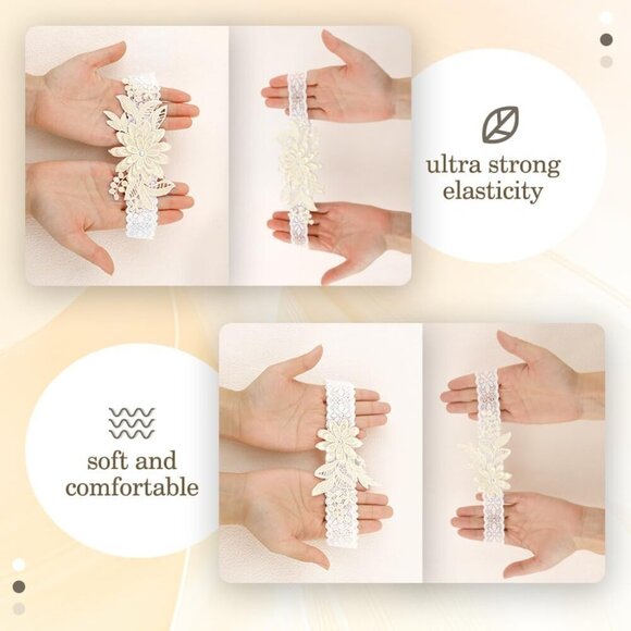 🆕Women Pink Garters Bride Wedding Garter Thigh Wedding Garter Set for Brid - Picture 3 of 6